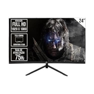 Imagem de MONITOR CURVO LED BRAZILPC 24" FULL HD 75HZ PRETO