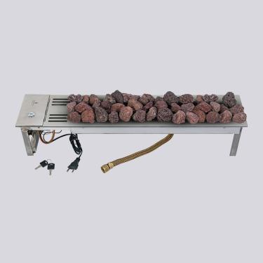 Imagem de Lareira Interna De Embutir A Gás Império 80cm com chave