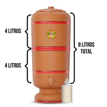 Imagem de Filtro de Barro Stefani São João Tradicional 4 Litros - Ceramica Stefa