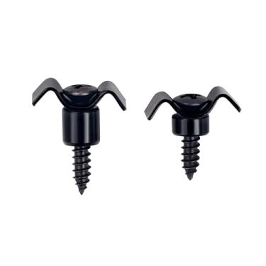 Imagem de Banworks Guias De Cordas Vintage Para Guitarra, Retentor Tele Telecaster Strat Stratocaster St Electric, Pacote Com 2 Jt/Yxk-02, Preto