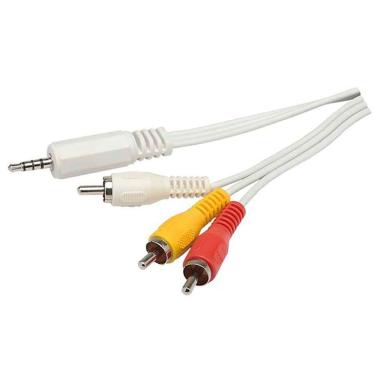 Imagem de Cabo P2 4c + 3 Rca 1,8 Metros Niquel Para Ipod