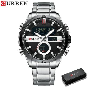 Imagem de Relógio Masculino Curren 8384 À Prova D'Água Prata