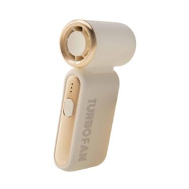 Imagem de Ｂｅｓｇａ Ventilador de mão com três velocidades ajustáveis ​​USB, compacto, baixo ruído, vento forte, recarregável, ventilador de resfriamento portátil para, Bege