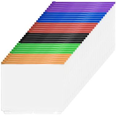Imagem de YoeeJob Pacote com 30 bolsos para fichário para 3 anéis, 3 furos de plástico transparente com zíper para escritório, escola para organizar arquivos (tamanho da carta)