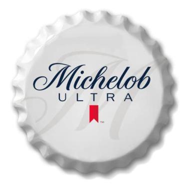 Imagem de Desperate Enterprises Michelob Stamped Shape Bottle Cap - Premium Aluminum Sign - Made in USA - 18" Round