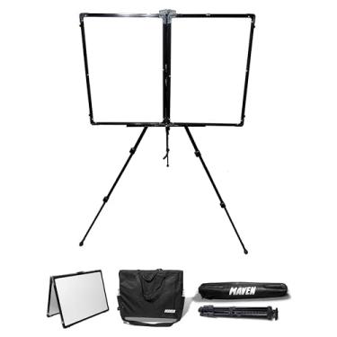 Imagem de Maven Quadro branco portátil dobrável para viagem com cavalete leve, fácil de apagar a seco