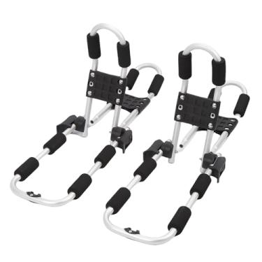 Imagem de Jiawu Rack de Teto Premium para Caiaque, Rack de Teto com 2 Pares em J, Rack Dobrável Ajustável, Suporte de Teto para Caiaque Resistente para 2 Caiaques, Canoas, SUVs