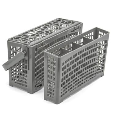 Imagem de Cesta de reposição universal para lava-louças, cesto de substituição de talheres para lava-louças, utensílio 2 em 1 compatível com Maytag, Samsung, Kenmore, GE, Bosch, Whirlpool, KitchenAid