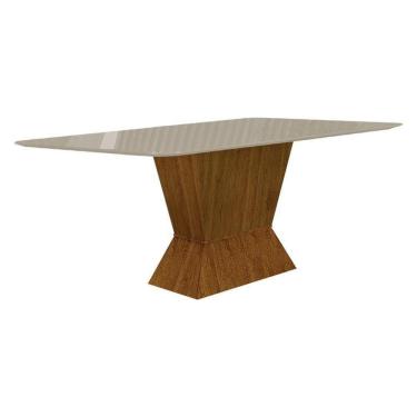 Imagem de Mesa De Jantar Larissa 180x90 Freijó Off White - Leifer Móveis