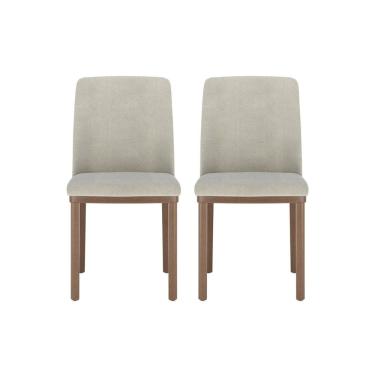 Imagem de Conjunto 2 Cadeiras para Sala de Jantar Kalina - caixa com 2 Unidade - Natural