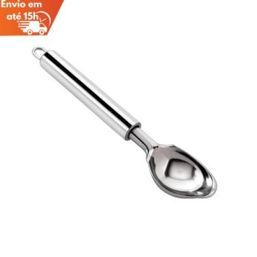 Imagem de Colher de Sorvete Inox 20,5cm  Resistente e Prática - CAMP HOME