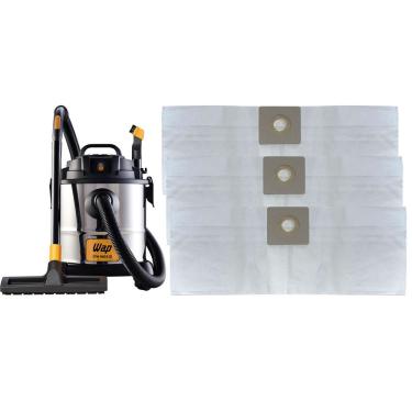 Imagem de Saco Descartável Aspirador Pó Wap Gtw Inox 20 Com 3 Unidades