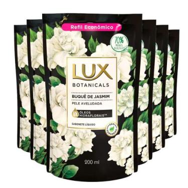 Imagem de Kit Sabonete Líquido Lux Refil Botanicals De Jasmim 200ml 6 Unidades