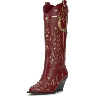 Imagem de Jessica Simpson Bota de cano alto feminina Zembitti, Pimenta, 40