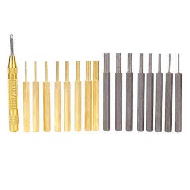 Imagem de YOUTHINK 18pcs de Couro de Couro de Couro Kit de Ferramenta de Carbono Pinos de Aço de Bronze Com Punção Central Automática para Máquinas de Serralheiro Automotivo