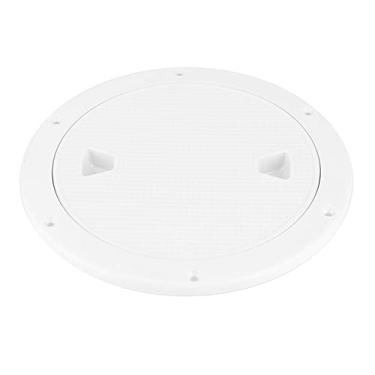Imagem de Karlak 9,84 Placa de Deck Redonda de Inspeção de Barco ABS BRANCO Tampa de Escotilha, Superfície de Corrosão Anti-UV, Superfície de, Não Deslizamento, Desempenho de Poote Aquático,