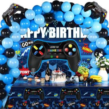 Imagem de Conjunto de decorações de festa Tatuo Video Game Birthday Party