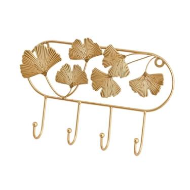 Imagem de IEUDNS Gancho de parede organizador decorativo fácil de instalar cabideiro de parede cabideiro para entrada cozinha banheiro sala de estar dormitório, Curva 4 Ganchos