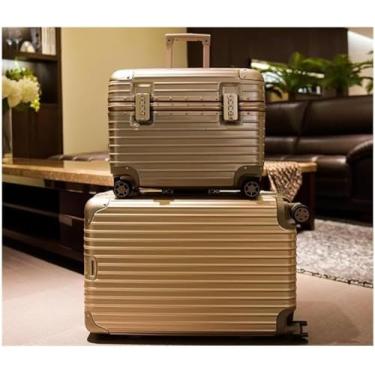 Imagem de Mala De Cabine Mala Horizontal Bagagem Pc Abs Mala Rígida Durável Mala De Mão Mala De Mão Malas De Mão Malas De Combinação, Gold, 23in