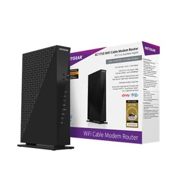 Imagem de NETGEAR Combo de roteador WiFi modem a cabo C6300 | Compatível com provedores Xfinity da Comcast, Spectrum, Cox | Planos de até 400 Mbps | Velocidade WiFi AC1750 | DOCSIS 3.0.