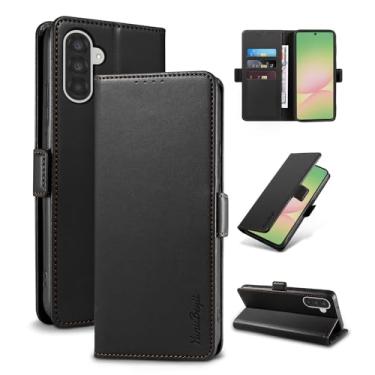 Imagem de YunuBeyii Capa Carteira para Samsung A56 5G - [Bloqueio RFID] Capinha Flip Magnética para Celular de Couro PU de Luxo com Suporte,Case Proteção,Rsistente,Antichoque, Preto