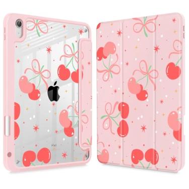 Imagem de Tuiklol Capa para iPad de 11 polegadas (chip A16) 2025 geração 11ª / iPad 11 polegadas 2022 10ª geração, porta-lápis embutido com capa à prova de choque, capa traseira transparente transparente