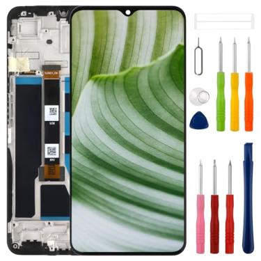 Imagem de [com moldura] Substituição de tela LCD SWARK para Realme Note 50 RMX3834 Touch Screen Digitalizador de Substituição com Kit de Ferramentas de Reparo Atualizado - Preto