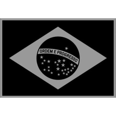Imagem de Patch emborrachado Bandeira Brasil - Negativo 8x5 cm - Cia Militar