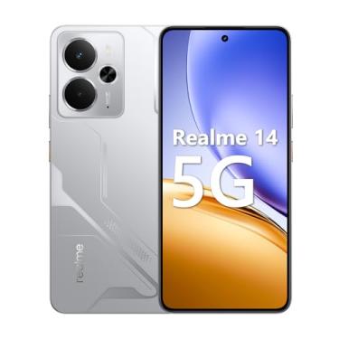 Imagem de martphone Realme 14 5G 12 GB de RAM/512GB, /Tela 6.67"/120Hz Ultra-smooth, NFC - Mecha Silver
