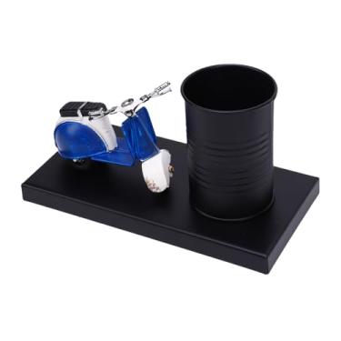 Imagem de Yosoo Porta de Caneta Vintage, Porta -lápis Redondo Elegante para Mesa, Organizador de Pincel de Maquiagem de Ferro, Material de Escritório Em (L Modelo de motocicleta)