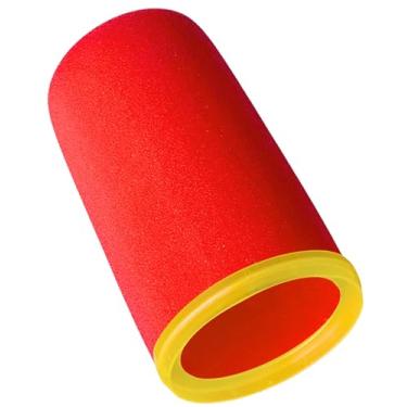 Imagem de RhymKawa SM7B Pára-brisas de espuma de microfone para microfone Shure SM7B SM7dB MV7 substituição de filtro pop A7WS, capa vermelha com cancelamento de ruído com anel de retenção amarelo