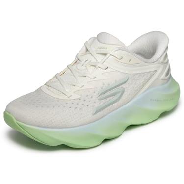 Imagem de Skechers Tênis feminino Aero Burst Hands Free Slip-Ins, branco/verde, 38