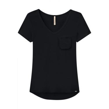 Imagem de Blusa Feminina Manga Curta Básica Mullet Viscose - Lunender-Feminino