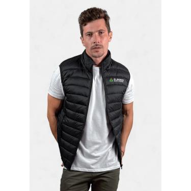 Imagem de Colete Puffer O Agro Não Para com Bolsos e Capuz Removível Masculino-Masculino
