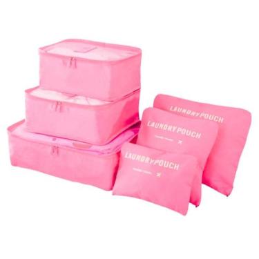 Imagem de Kit Necessaire Organizador Bolsa Mala Viagem 6 Peças Premium - Genéric