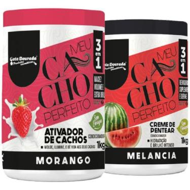 Imagem de Kit Gota Dourada Cacho Perfeito Tratamento Creme Pentear + Ativador Mo