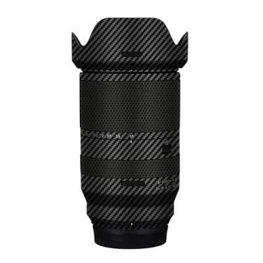 Imagem de Adesivo protetor de câmera de película de vinil para lente para Tamron 18-300 mm F3.5-6.3 adequado para Fuji Mount Acessórios de fotografia 18-300 (fibra de carbono preta)