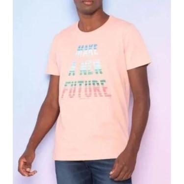 Imagem de Camiseta New Future - Rosa Claro & Verde - Colcci 0350109829-Masculino