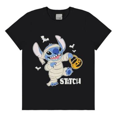 Imagem de Camiseta Infantil Verão Unissex Stitch Brilha No Escuro - Malwee-Unissex