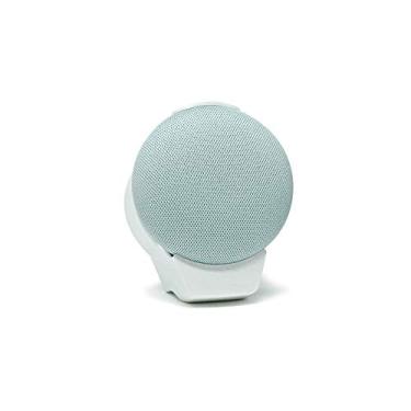 Imagem de doqxD Suporte de parede para tomada para Google Home Mini 1ª Geração: Acessórios Google Home Mini - Serve em tomadas horizontais e verticais - 1 pacote - Branco gelado