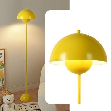 Imagem de INJAK Luminária de chão moderna para quarto - Candeeiros de chão altos para sala de estar - Canto LED Boho Candeeiro de chão para escritório vintage industrial flor lâmpadas de chão de pé lâmpada