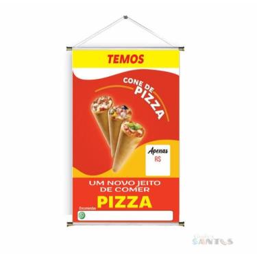 Imagem de Banner pronto Pizza Cone BA 279 medida 45x70 cm arte pronta