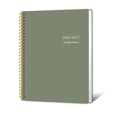 Imagem de KMQOY Agenda mensal 2026-2027, calendário 2026, agenda de 24 meses, janeiro de 2026 a dezembro de 2027, 19 x 25,4 cm, calendário pessoal com metas mensais, 2 anos para planejamento escolar e