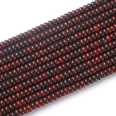 Imagem de 150 peças 2 x 4 mm pedra obsidiana natural de mogno contas Rondelle contas de pedra de disco de ábaco redondo solto espaçador pedra preciosa para pulseira faça você mesmo colar fabricação de joias