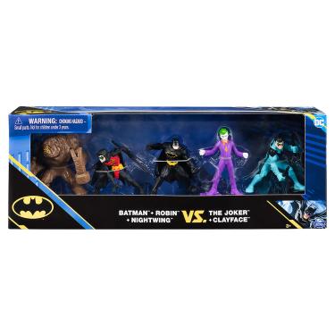 Imagem de Batman - 5 Bonecos 5Cm - Batman Vs Coringa E Cara De Barro