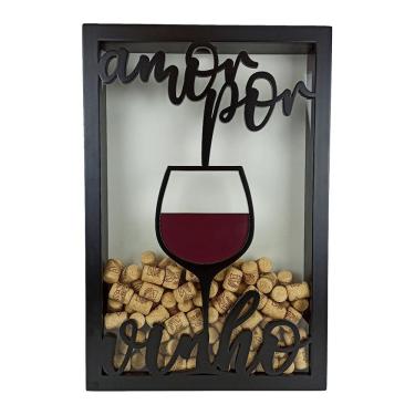 Imagem de Quadro Porta Rolhas - Amor Por Vinho - 250 Rolhas