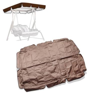 Imagem de WGFOIP Replacement Swing Canopy, Oxford Fabric Porch Swing Seat Canopy Cover Garden Furniture Covers for Outdoor Patio (Brown)