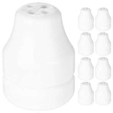 Imagem de Ciieeo 12 peças de acessórios para cortina, artesanato, cordão, borlas, maçanetas, cabos, enrolador, cabo, enrolador, vertical, abas de reparo, persianas, peças de substituição, branco, madeira