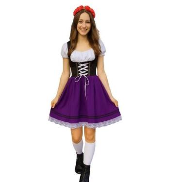 Imagem de Vestido Tradicional Alemã Oxford roxo - Princesa Urbana, M
