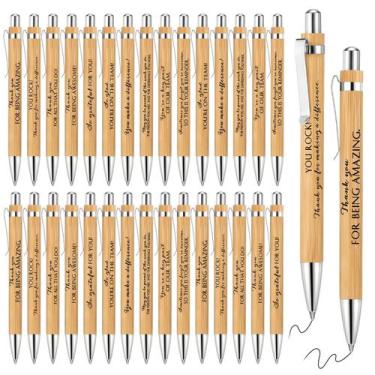 Imagem de Conjunto de canetas Fuutreo 30 unidades Inspirational Bamboo Thank You